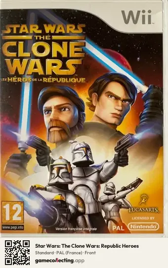 Star Wars: The Clone Wars: Republic Heroes Nintendo Wii, France box front