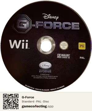 G-Force Nintendo Wii, PAL disc