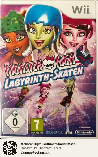 Monster High: Skultimate Roller Maze Nintendo Wii, Germany box front