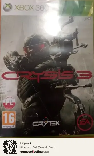 Crysis 3 Xbox 360, Poland box front