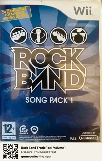 Rock Band Track Pack Volume 1 Nintendo Wii, Spain box front