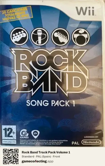 Rock Band Track Pack Volume 1 Nintendo Wii, Spain box front