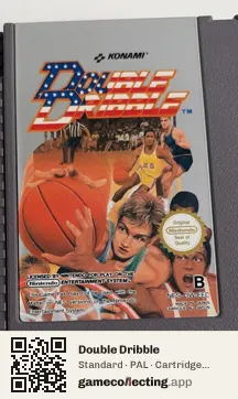 Double Dribble Nintendo Entertainment System, PAL cartridge label