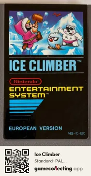 Ice Climber Nintendo Entertainment System, PAL cartridge label