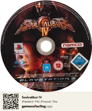 Soulcalibur IV PlayStation 3, PAL disc