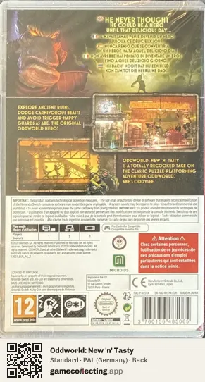 Oddworld: New 'n' Tasty Nintendo Switch, Germany box back