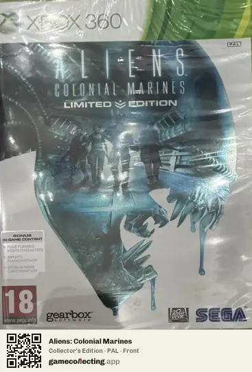 Aliens: Colonial Marines Xbox 360, PAL box front