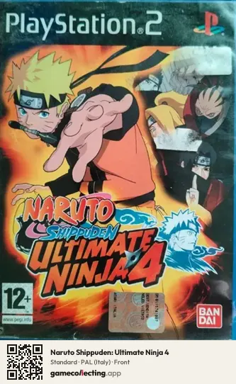 Naruto Shippuden: Ultimate Ninja 4 PlayStation 2, Italy box front