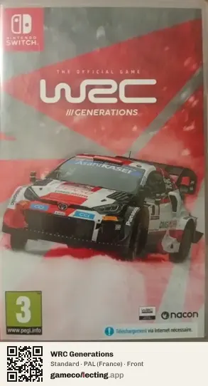 WRC Generations Nintendo Switch, France box front