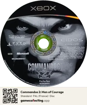 Commandos 2: Men of Courage Xbox, PAL disc