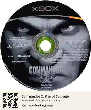 Commandos 2: Men of Courage Xbox, PAL disc