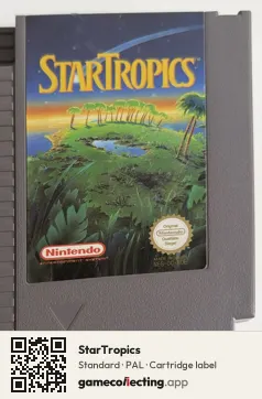 StarTropics Nintendo Entertainment System, PAL cartridge label
