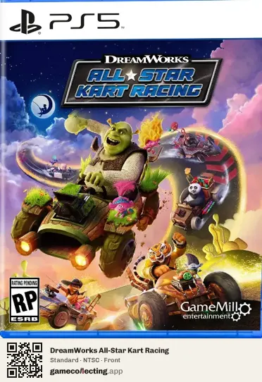 DreamWorks All-Star Kart Racing PlayStation 5, NTSC box front