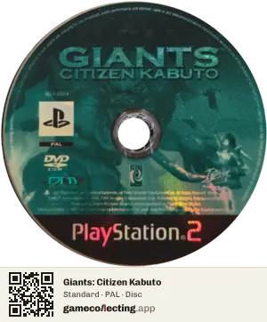 Giants: Citizen Kabuto PlayStation 2, PAL disc