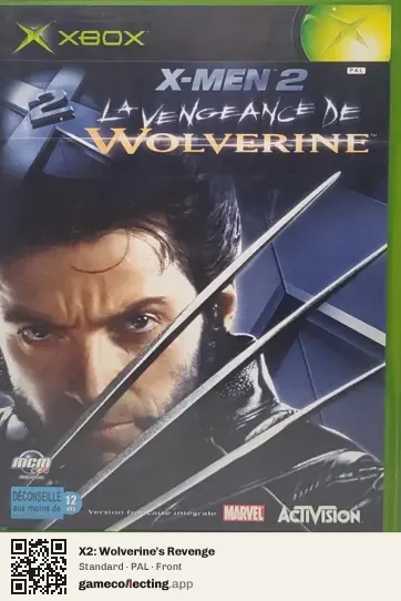X2: Wolverine's Revenge Xbox, PAL box front