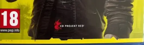 Cyberpunk 2077, the PEGI square on its front