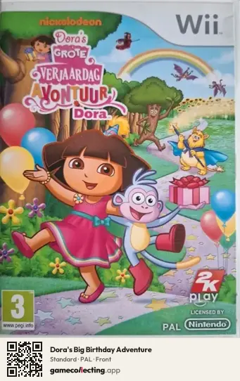 Dora's Big Birthday Adventure Nintendo Wii, PAL box front