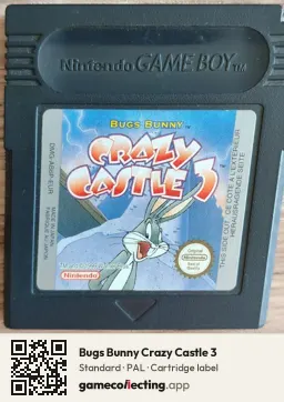 Bugs Bunny Crazy Castle 3 Game Boy Color, PAL cartridge label