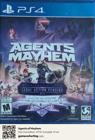 Agents of Mayhem PlayStation 4, Canada box front