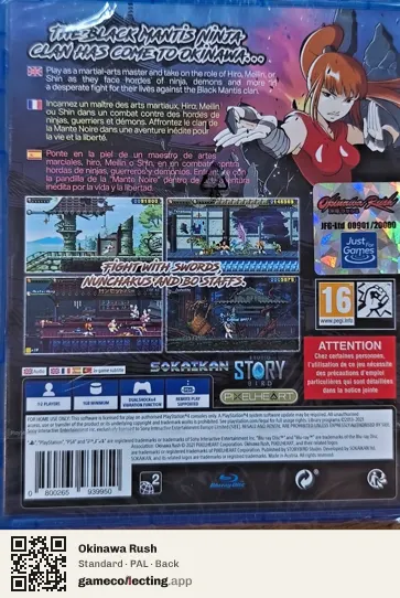 Okinawa Rush PlayStation 4, PAL box back