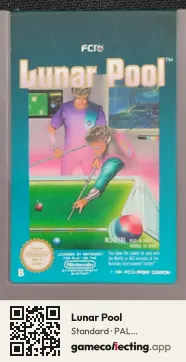 Lunar Pool Nintendo Entertainment System, PAL cartridge label