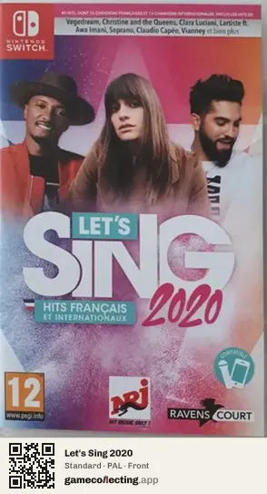 Let's Sing 2020 Nintendo Switch, PAL box front