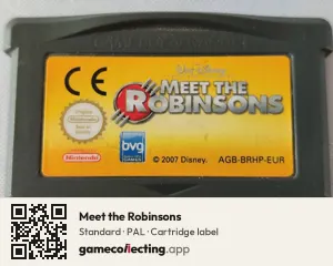 Meet the Robinsons Game Boy Advance, PAL cartridge label