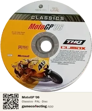 MotoGP '06 Xbox 360, PAL disc