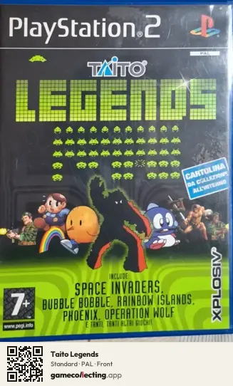 Taito Legends PlayStation 2, PAL box front