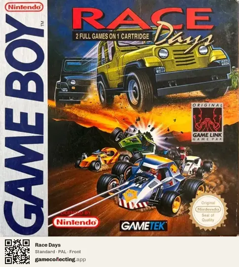 Race Days Game Boy, PAL box front