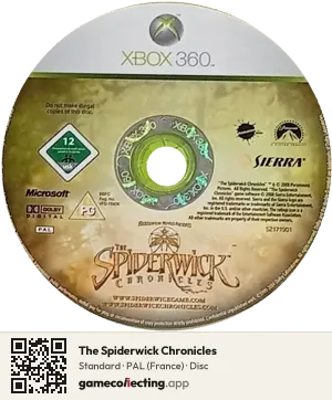 The Spiderwick Chronicles Xbox 360, PAL disc