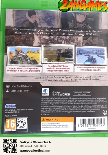 Valkyria Chronicles 4 Xbox One, PAL box back