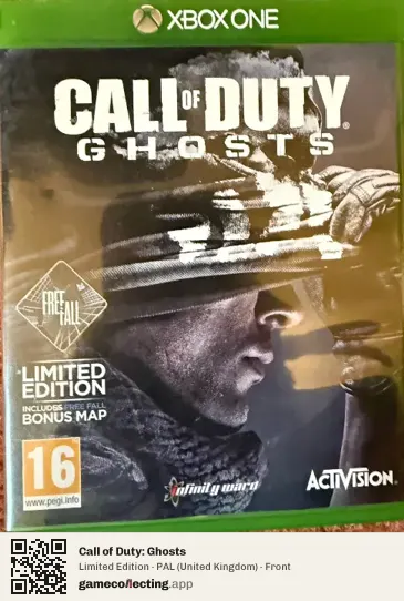 Call of Duty: Ghosts Xbox One, United Kingdom box front