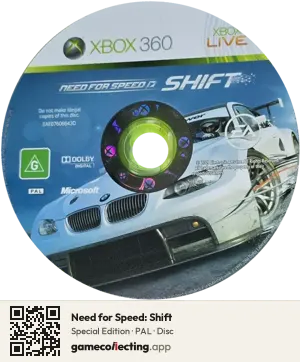 Need for Speed: Shift Xbox 360, PAL disc