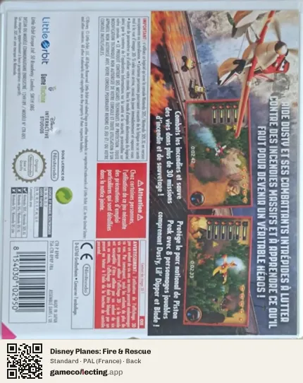 Disney Planes: Fire & Rescue Nintendo 3DS, France box back