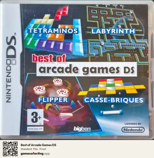 Best of Arcade Games DS Nintendo DS, PAL box front