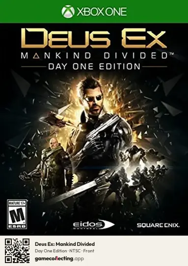 Deus Ex: Mankind Divided Xbox One, NTSC box front