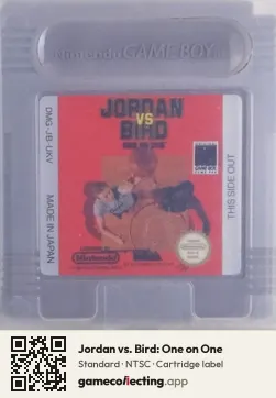 Jordan vs. Bird: One on One Game Boy, NTSC cartridge label