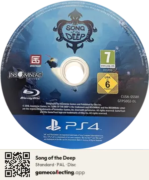 Song of the Deep PlayStation 4, PAL disc