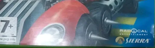 Crash Tag Team Racing, the PEGI square on its front