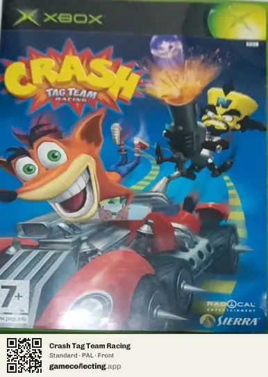 Crash Tag Team Racing Xbox, PAL box front