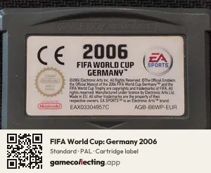 FIFA World Cup: Germany 2006 Game Boy Advance, PAL cartridge label