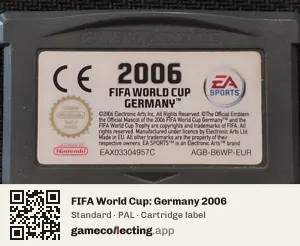FIFA World Cup: Germany 2006 Game Boy Advance, PAL cartridge label