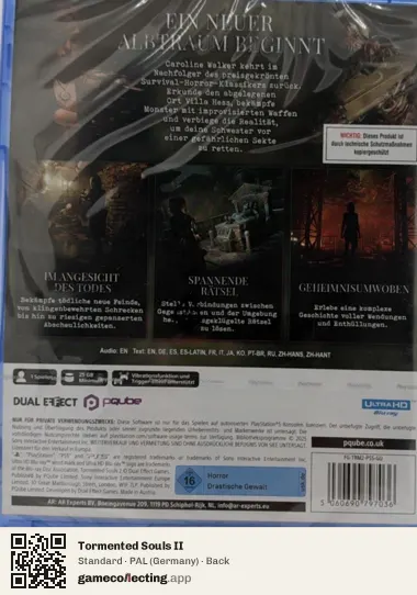 Tormented Souls II PlayStation 5, Germany box back