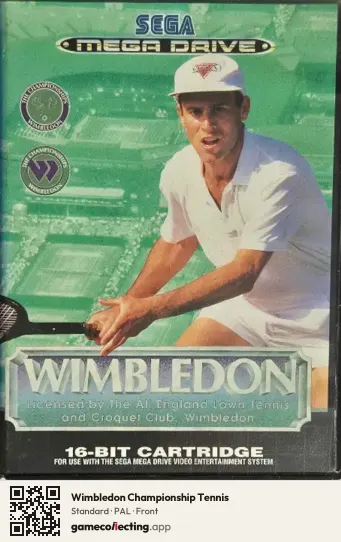 Wimbledon Championship Tennis Sega Mega Drive / Genesis, PAL box front