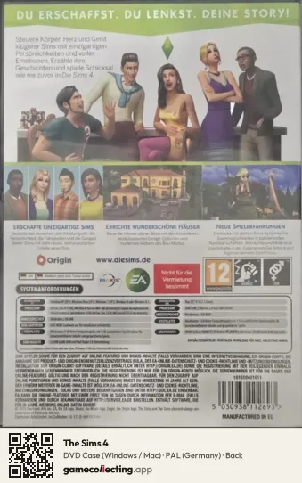 The Sims 4 Computer, Germany box back