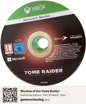 Shadow of the Tomb Raider Xbox Series X, PAL disc