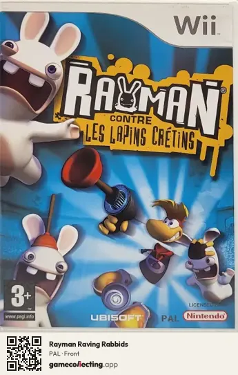 Rayman Raving Rabbids Nintendo Wii, PAL box front
