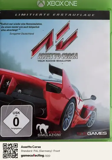 Assetto Corsa Xbox One, Germany box front