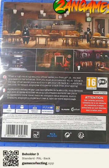 Beholder 3 PlayStation 4, PAL box back